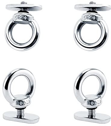 Morobor Lot de 4 œillets d'arrimage en acier inoxydable pour kayak, canoë, bateau, corde élastique