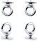 Morobor Lot de 4 œillets d'arrimage en acier inoxydable pour kayak, canoë, bateau, corde élastique