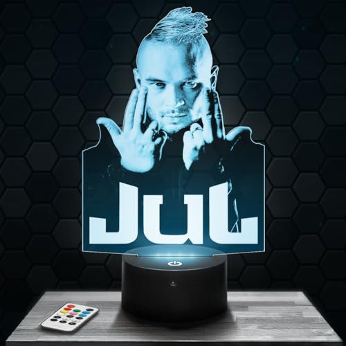 Lampephoto.fr Nachttischlampe - Touch-Nachtlicht Rapper JUL 3D-LED-Lampe Illusion, Geschenkidee Weihnachten Geburtstag Junge und Mädchen Nachttischlampe Kinder- oder Erwachsenenzimmer TOP