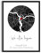 Wo Alles Begann Bild personalisierbar mit Landkarte und Koordinaten | schwarz weiss | optional mit Rahmen | Geschenk für Partner oder Verlobungsgeschenk | 1. Erstes gemeinsames Date (Schwarz)