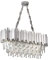 AHXIAOZN Modern Kronleuchter Kristall Leuchte,Kristall Deckenleuchte Silver,10xE14 Lichter für Esszimmer, Küche, Wohnzimmer, Schlafzimmer, Flur, Café,Bar