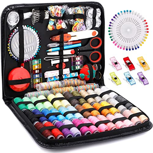 Purpledi Kit Cucito Set da Cucito con Accessori, Set da Cucito con 249 Accessori da Cucito, Mini kit da cucito portatile con accessori e valigetta Portatile Kit da Cucito per Principianti