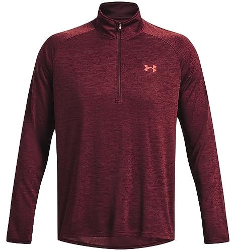 Under Armour Mens Tech Half Zip Top Dark Maroon 3XL