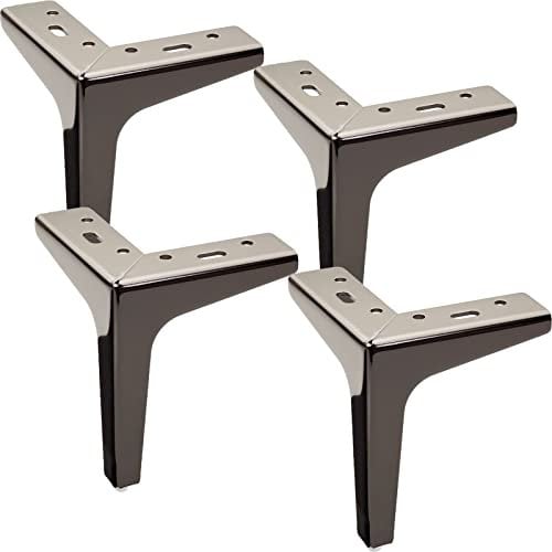 SOTECH 4er Set Möbelfüße Victor-NANNARP Höhe 150 mm schwarz verchromt Polsterfüße Schrankfüße Füße Sofafüße