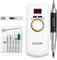 Professional Rechargeable Nail Drill Machine w/ Coreless Motor, L'UGX Portable Electric Nail File Wireless 30000 RPM Cordless Nail Drill Acrylic Nails w/ 8 Nail Drill Bits Manicure, White (LG601S)