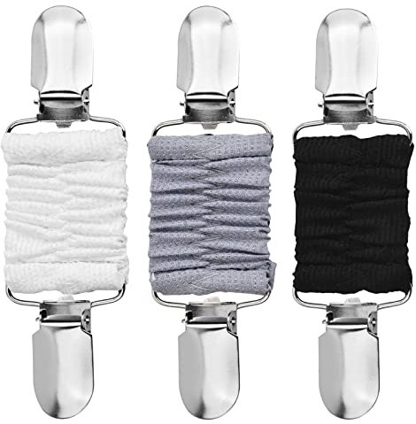 Clip per Cardigan 3 Pezzi, Vintage Scialle Antiscivolo Unisex per Abiti Elastici, Maglioni, Vestiti, Camicie - Accessorio Fisso