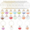 SUNNYCLUE 1 Box 14 Sets Wine Charms Bulk Wine Glass Tags Glass Ball Charms Wine Glass Markers for Glasses Identifier Gathering Wedding Holiday Birthday DIY Christmas Party Favors Drinks Decorations