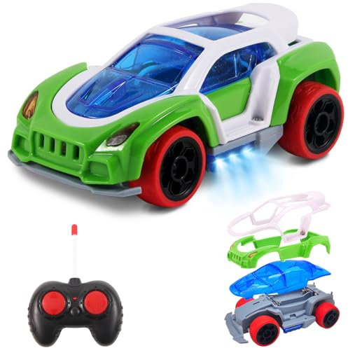 Pup Go Remote Control Car For Kids 3-7 Years Old Boys Girls, Durable, Fast Mini RC Car, RC Car for Toddler, Small Wild Racing Car, Boys Toys Age 3 4 5 6, Birthday Gift(Green)