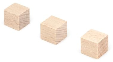 Metrie™ 100 Stück Holzwürfel, Bauklötze aus Buchenholz, 17.5 x 17.5 x 17.5 mm Würfel, Ideal für kreatives Basteln, Nachhaltig, Sicher und Präzise, Teil des Bauklötze Systems