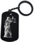 Lady Justice Porte-clés en acier inoxydable avec balance de mesure, Noir , taille unique