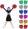 Cheerleader Pompons, 12 Stück Metal Foil Cheerleading Pompons, Cheerleader Pompons mit Griffen Cheer Poms für Ballspiele Tänze Karnevalspartys