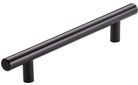 SOTECH Möbelgriff G17 BA 128 mm Ø 12 mm Edelstahl SS201 schwarz | pulverlackiert Küchengriff Bügelgriff - perfekt für vielfältige Wohnraumgestaltungen