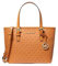 Michael Kors Jet Set Travel Leather XS Carryall Zip Convertible Tote Satchel Bag (Cider), Cider