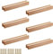 Yitobici Möbelgriffe Holz, Schrankgriffe Holz mit Schrauben, Lochabstand 160 mm, Bäder, für Schränke Büros und Küchen,6 Stück