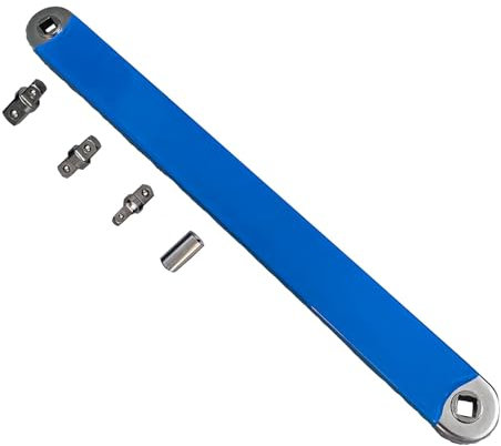 Off Set Extension Wrench - 15 Inch Extension Wrench for Tight Space,3/8in Extension Wrench, Socket Wrench Tool with 4 Adapters for Car Maintenance in Hard to Reach Areas
