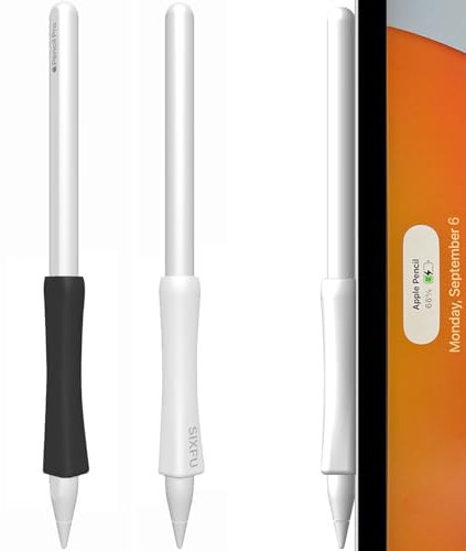 Griff für Apple Pencil Pro/ 2. Generation/USB-C-Unterstützung Magnetisches Laden 2 Stück Zubehör Kompatibel mit iPad iPencil Stylus Pen (Schwarz, Weiß)