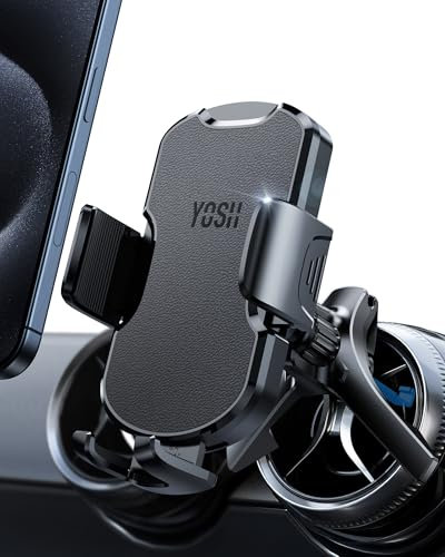YOSH Soporte Coche para Rejillas Redondas, Compatible con Mercedes-Benz Clase A/B/C/E/V, Sprinter, Mini Cooper, Audi, Soporte Triangular Estable para iPhone Samsung Pixel