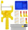 Foppla Kit de pinceaux pour bordure de peinture - Pour couper proprement les murs - Ensemble de coupe-bordures - Rouleau de peinture avec tige d'extension et plateau pour fenêtre et porte (couleur)