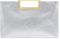 Milisente Women's Leather Clutch Bag Wedding Envelope Evening Bags For Formal Party With Handle(Silver)