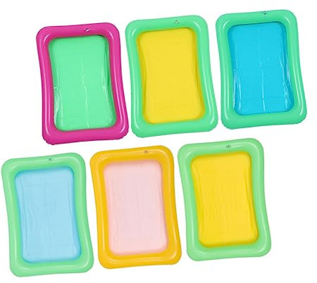 Abaodam 6pcs Inflatable Ice Bar Sand Table Swimming Pool Drink Tray Food Drink Holder Pool Ice Serving Bar Inflatable Pool Cooler Inflatable Cooler for Parties Ice Serving Cooler Pvc