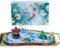 LICCBUD Japanisches Zen-Garten-Set für Schreibtisch, Mini-Zen, Sandgarten, japanische Dekoration, Koi-Fisch, Lotus-Teich mit 5 Rechen, Desktop-Meditationstherapie, Geschenk