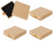Livdouyu 4 Stück Schmuck Geschenkbox, 7x7x1.7 cm Schwarz Schmuckschatulle Klein Schmuckbox Schmuck Organizers Schmuckkästchen Schmuckschachtel für Armband Halskette（Hellbraun ）