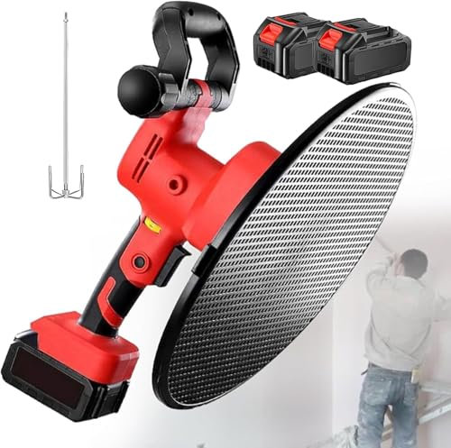FHRKA Lucidatrice elettrica per levigatura delle pareti, levigatrice per Malta cementizia con Asta di miscelazione, Macchina per intonaco in calcestruzzo Portatile