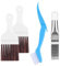 4 pz pettine lamellare essiccatore, condensatore pettine essiccatore, condensatore pulizia pettine, aria condizionata lamelle conden pulitore pettine scambiatore di calore set di pulizia per