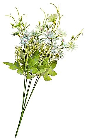 Simulación de crisantemo holandés pequeña para boda, hogar, fotografía, decoración, decoración, simulación de flor de clavel preservada (verde, talla única)