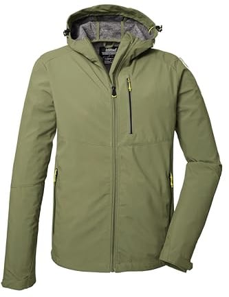 killtec Herren Softshelljacke/Outdoorjacke mit Kapuze KOS 259 MN SFTSHLL JCKT, mosstone, XXL, 41367-000