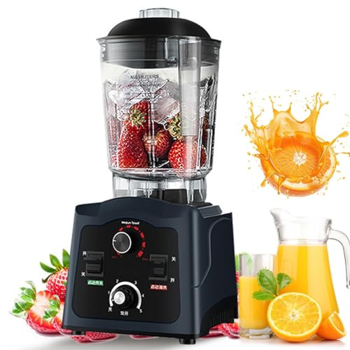 Cold Press Juicer, 1200W 2L Whole Fruit & Vegetable Juicer, Adjustable Speed & Timer, Heat/Cool Resistant, Automatic Cleaning, 8 Blade Multifunctional Juice Maker