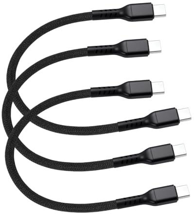 LUIRSAY USB C Kabel Kurz 20cm 100W USB C Schnellladekabel USB C auf USB C Kabel Kurz Typ C Ladekabel Kompatibel für Phone, Pad, Laptop, Tablet(3 Stück)