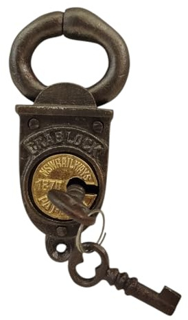 Crab Lock Railway Deko Vorhängeschloss - Eisenbahn Krabbenschloss mit Schlüsseln