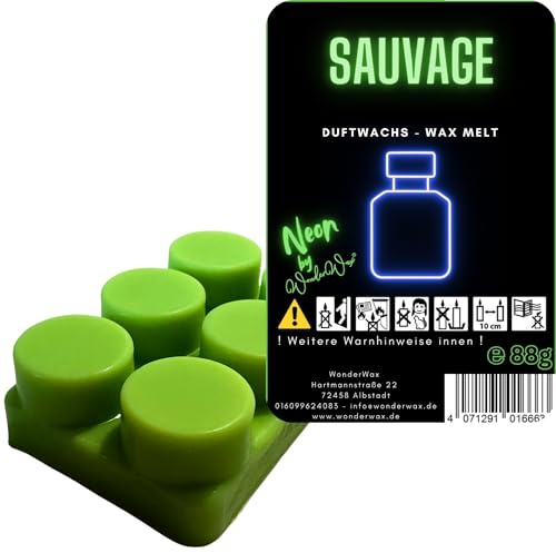 WonderWax Neon Duftriegel 6 x Duftwachs Kreise Wachsmelt Duftwachs Raumduft für Duftlampen Soja Wachs Melts Duftmelt Aroma Wellnes Kerzen Wärmer Wax Tarts Savage