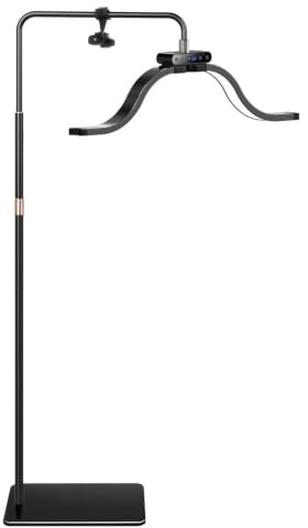 yAyusi Wolken-Stehlampe für Wimpern mit Telefonhalter, Faltbare Einziehbarer Wimpern Lampe für Wimpernverlängerung, Dimmbares LED Beauty-Ringlicht für Wimperntechnik/Hautpflege/Tätowierungen (Schwarz)