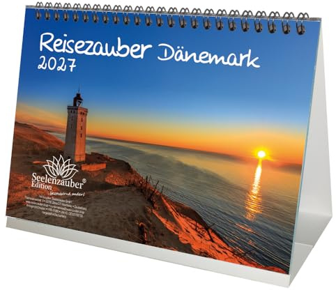 Reisezauber Dänemark DIN A5 Tischkalender für 2027 Kopenhagen Stadt Reise Land Urlaub - Seelenzauber