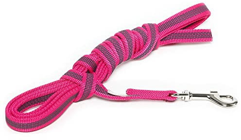 Color & Gray Super-Grip Leash without Handle, 14 mm x 15 m, Pink-Gray