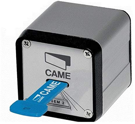 SELETTORE A CHIAVE MAGNETICA DA ESTERNO CON CUSTODIA IN ALLUMINIO CAME SEM-2