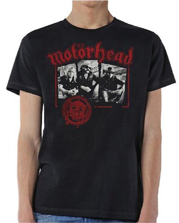 Rockoff Trade Men's Motorhead Stamped T-Shirt, Black, Small (Size:Small)