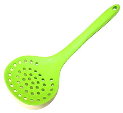 Kochblume Schaumlöffel | Premium-Silikon & BPA frei| Hitzebeständig | Spülmaschinenfest | 30cm | Farbe: limette