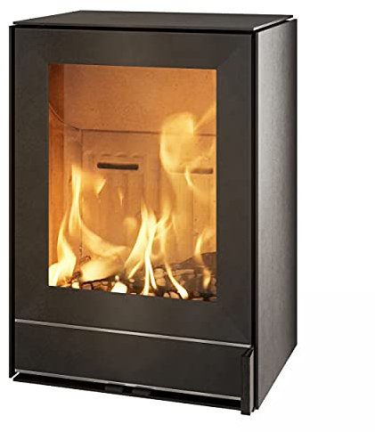 Kaminofen TermaTech TT60W schwarz schwebend zur Wand Montage 6 kW wandhängend