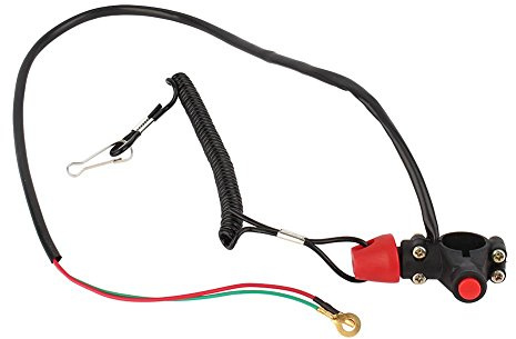 Coupe-circuit Moteur Interrupteur d'Arrêt de Moteur avec Longe de Sécurité Bouton d'Arrêt Fermé Universel commutateur de voiture