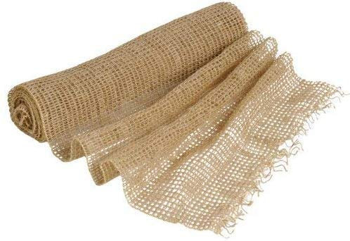 Juta 100% Naturale a Trama Larga e Prodotta in Italia, Rotolo da 100 MT. Adatta per Arredamento - Runner - Matrimonio - Decorazione - bomboniere - Colore Naturale - Dimensioni Rotolo: 80 CM x 100 MT