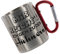 CreaLuxe Edelstahltasse mit Karabiner - Mir reichts ich GEH zu den Hühnern - 330ml, Tasse bedruckt, Kaffeetasse, Bürotasse, Metalltasse mit Name