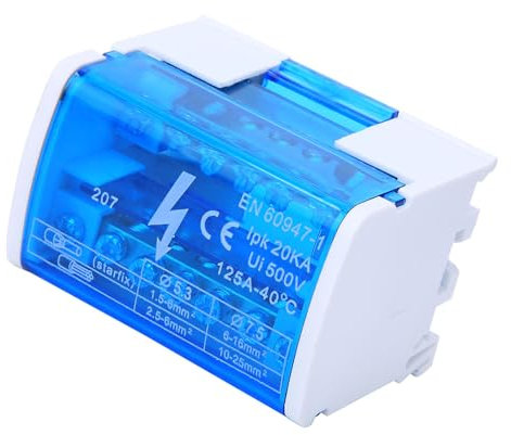 Scatola di distribuzione morsettiera Scatola di giunzione morsettiera Guida monofase a 2 livelli con coperchio antipolvere trasparente 207