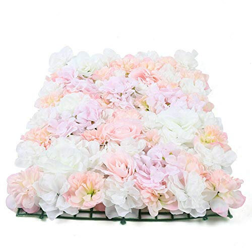 Lot de 12 fleurs artificielles murales de roses artificielles pour jardin, lieu de mariage, décoration murale de roses, décoration à faire soi-même
