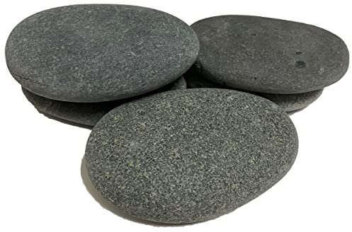 8-10cm Flach Steine Groß zum Bemalen,Naturkiesel Dekorativer Malen Kieselsteine Deko,5 Stücke