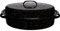 Millvado Granite Roasting Pan, 10 lb Capacity Turkey Roasting Pan with Lid, 16 Granite Oven Roaster Oval Shaped Speckled Enamel on Steel Cookware