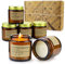 Bougie Parfumée Ensemble, 6 Pcs Bougies 100% en Cire De Soja Naturelle pour L'aromathérapie, Bath, Yoga, 25H Durée par Bougie, Noël Cadeau de Fête des Mères et La Saint-Valentin