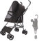 Hundewagen Hundebuggy Hunde Katzen, Hundebuggy bis 10kg, Regenschirmstruktur Leichter Hundewagen für Kleine Hunde Wagen Buggy Atmungsaktive Installation-freies Design (Color : Black)